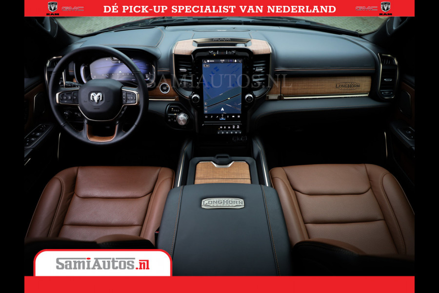 Dodge Ram 1500 LongHorn | 5.7 V8 Black Ops | Speciale Editie Bruin Leder | De Luxe van een Limited | Comfortabele Dubbele Cabine met Royale 5 Zitplaatsen | BPM vrij | Nu Leverbaar uit Voorraad | Voorraad Nr 2204 - 9644