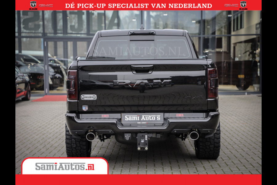 Dodge Ram 1500 LongHorn | 5.7 V8 Black Ops | Speciale Editie Bruin Leder | De Luxe van een Limited | Comfortabele Dubbele Cabine met Royale 5 Zitplaatsen | BPM vrij | Nu Leverbaar uit Voorraad | Voorraad Nr 2204 - 9644