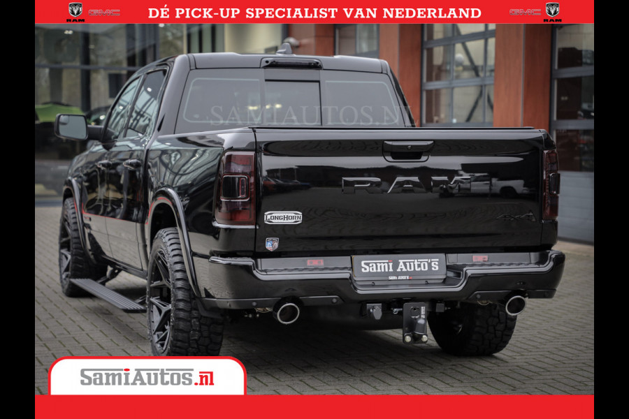 Dodge Ram 1500 LongHorn | 5.7 V8 Black Ops | Speciale Editie Bruin Leder | De Luxe van een Limited | Comfortabele Dubbele Cabine met Royale 5 Zitplaatsen | BPM vrij | Nu Leverbaar uit Voorraad | Voorraad Nr 2204 - 9644