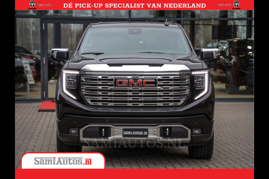 GMC Sierra DENALI | All-In Prijs | 6,2 V8 Full Option | De Meest Luxe Pick-Up in zijn Klasse | Comfortabele Dubbele Cabine met Royale 5 Zitplaatsen | BPM vrij | Nu Leverbaar uit Voorraad | Voorraad Nr 420229