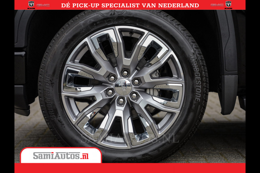 GMC Sierra DENALI | All-In Prijs | 6,2 V8 Full Option | De Meest Luxe Pick-Up in zijn Klasse | Comfortabele Dubbele Cabine met Royale 5 Zitplaatsen | BPM vrij | Nu Leverbaar uit Voorraad | Voorraad Nr 420229