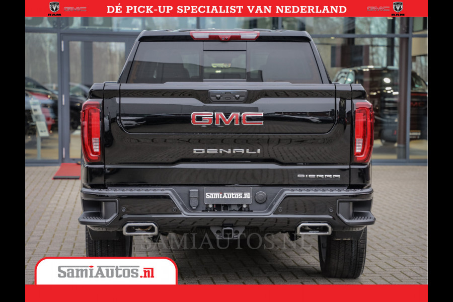 GMC Sierra DENALI | All-In Prijs | 6,2 V8 Full Option | De Meest Luxe Pick-Up in zijn Klasse | Comfortabele Dubbele Cabine met Royale 5 Zitplaatsen | BPM vrij | Nu Leverbaar uit Voorraad | Voorraad Nr 420229