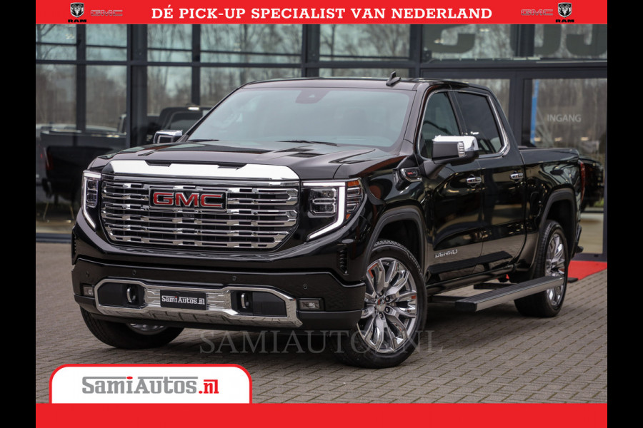 GMC Sierra DENALI | All-In Prijs | 6,2 V8 Full Option | De Meest Luxe Pick-Up in zijn Klasse | Comfortabele Dubbele Cabine met Royale 5 Zitplaatsen | BPM vrij | Nu Leverbaar uit Voorraad | Voorraad Nr 420229