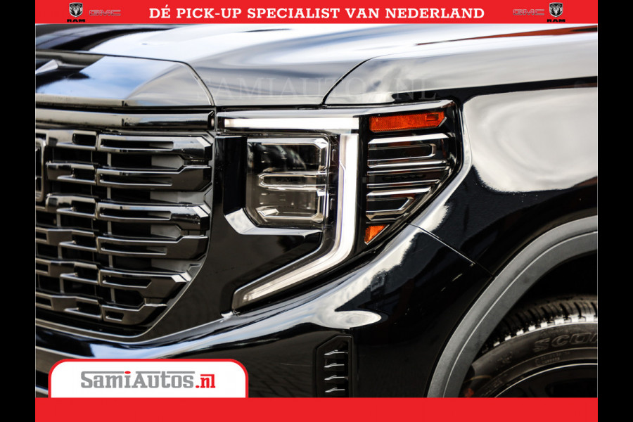 GMC Sierra DENALI 6,2 V8 Full Option | De Meest Luxe Pick-Up in zijn Klasse | Comfortabele Dubbele Cabine met Royale 5 Zitplaatsen | BPM vrij | Nu Leverbaar uit Voorraad | Voorraad Nr 434058