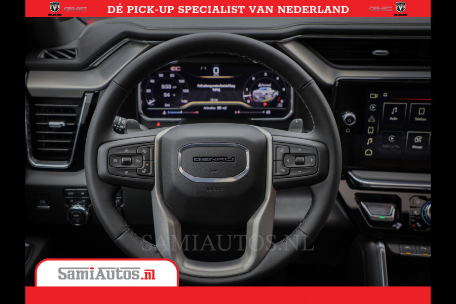 GMC Sierra DENALI 6,2 V8 Full Option | De Meest Luxe Pick-Up in zijn Klasse | Comfortabele Dubbele Cabine met Royale 5 Zitplaatsen | BPM vrij | Nu Leverbaar uit Voorraad | Voorraad Nr 434058