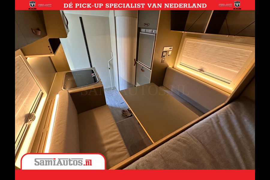 Dodge Ram 1500 CAMPER / AFZET UNIT | SHOWROOM MODEL | 4 PERSOONS | AIRCO | ZONNEPANEEL | VERWARMING | DOUCHE | WC | LUIFEL | 4 SLAAP PLAATSEN | Let Op: Investeer in deze unieke afzetunit camper en verdien direct!