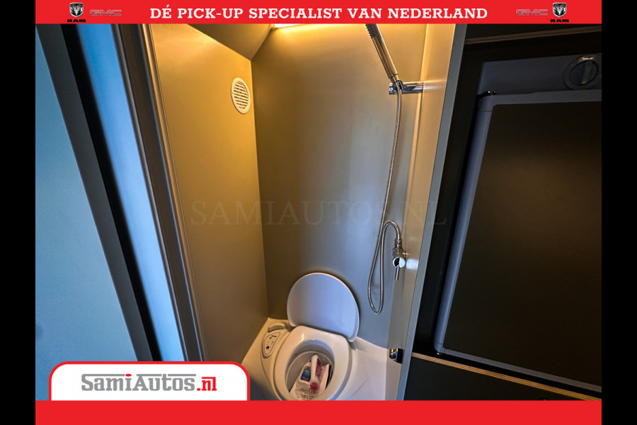Dodge Ram 1500 CAMPER / AFZET UNIT | SHOWROOM MODEL | 4 PERSOONS | AIRCO | ZONNEPANEEL | VERWARMING | DOUCHE | WC | LUIFEL | 4 SLAAP PLAATSEN | Let Op: Investeer in deze unieke afzetunit camper en verdien direct!