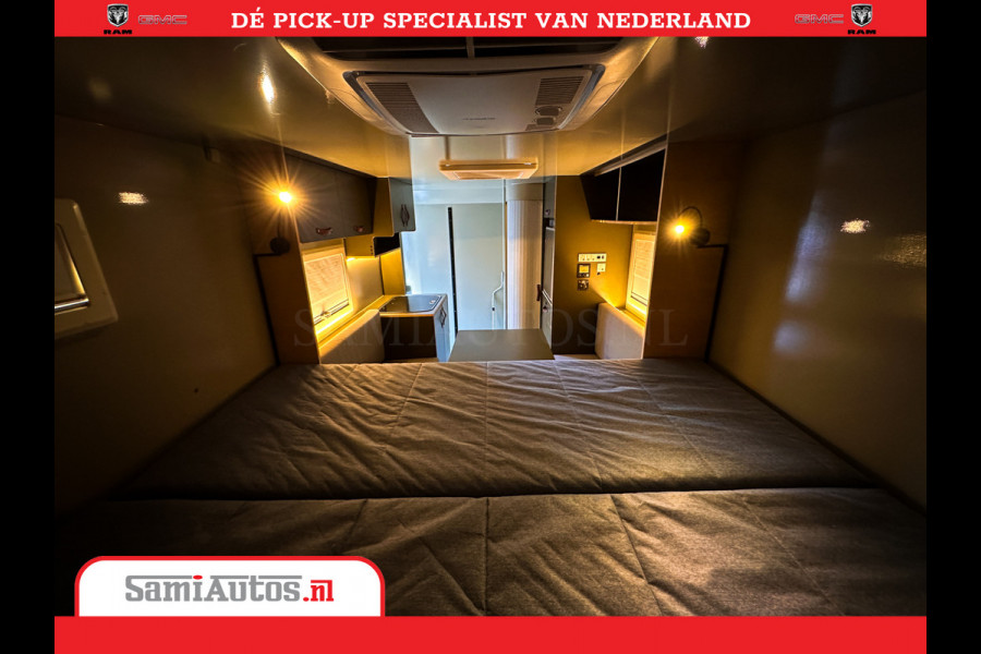 Dodge Ram 1500 CAMPER / AFZET UNIT | SHOWROOM MODEL | 4 PERSOONS | AIRCO | ZONNEPANEEL | VERWARMING | DOUCHE | WC | LUIFEL | 4 SLAAP PLAATSEN | Let Op: Investeer in deze unieke afzetunit camper en verdien direct!