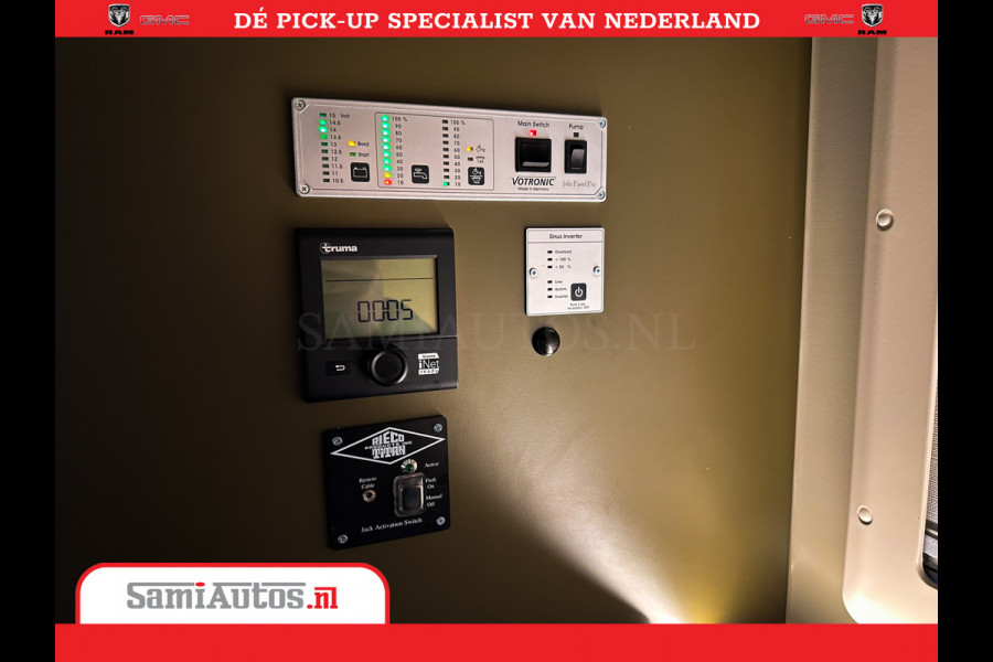 Dodge Ram 1500 CAMPER / AFZET UNIT | SHOWROOM MODEL | 4 PERSOONS | AIRCO | ZONNEPANEEL | VERWARMING | DOUCHE | WC | LUIFEL | 4 SLAAP PLAATSEN | Let Op: Investeer in deze unieke afzetunit camper en verdien direct!