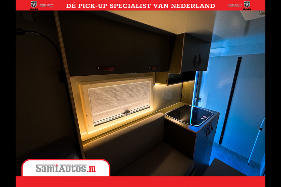 Dodge Ram 1500 CAMPER / AFZET UNIT | SHOWROOM MODEL | 4 PERSOONS | AIRCO | ZONNEPANEEL | VERWARMING | DOUCHE | WC | LUIFEL | 4 SLAAP PLAATSEN | Let Op: Investeer in deze unieke afzetunit camper en verdien direct!