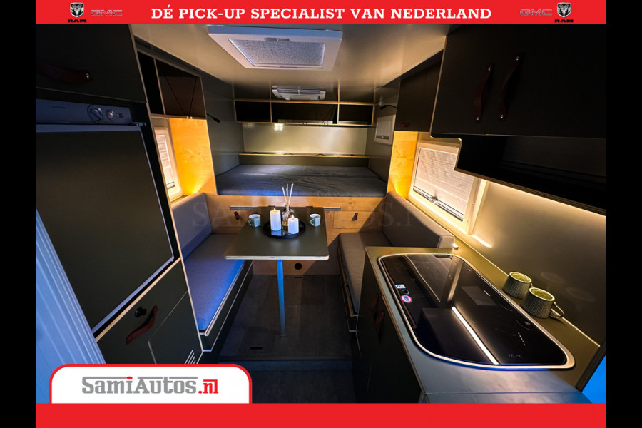 Dodge Ram 1500 CAMPER / AFZET UNIT | SHOWROOM MODEL | 4 PERSOONS | AIRCO | ZONNEPANEEL | VERWARMING | DOUCHE | WC | LUIFEL | 4 SLAAP PLAATSEN | Let Op: Investeer in deze unieke afzetunit camper en verdien direct!