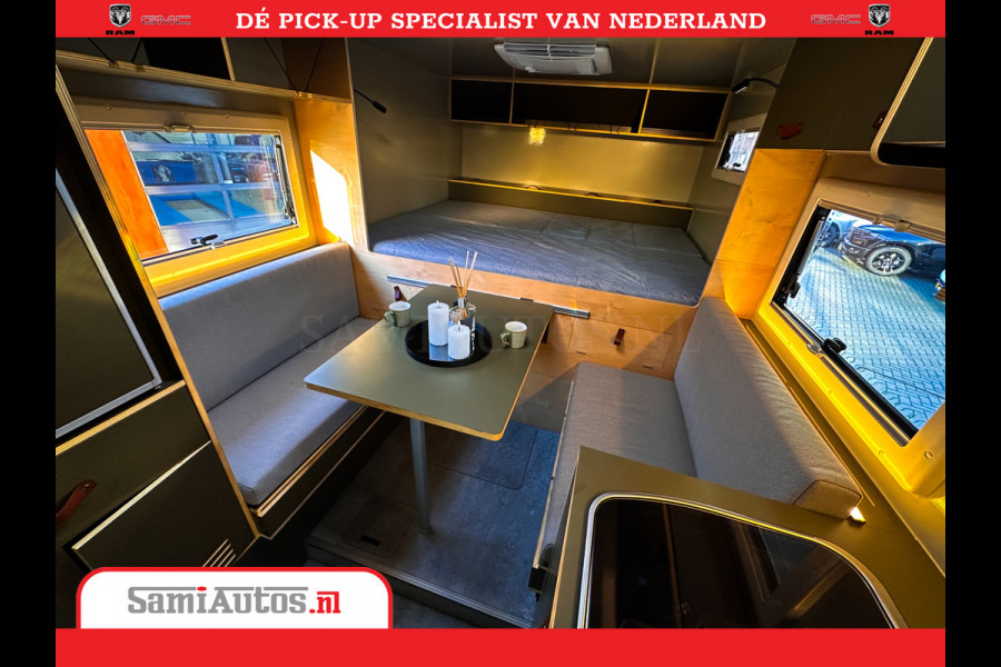 Dodge Ram 1500 CAMPER / AFZET UNIT | SHOWROOM MODEL | 4 PERSOONS | AIRCO | ZONNEPANEEL | VERWARMING | DOUCHE | WC | LUIFEL | 4 SLAAP PLAATSEN | Let Op: Investeer in deze unieke afzetunit camper en verdien direct!
