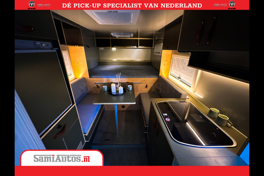 Dodge Ram 1500 CAMPER / AFZET UNIT | SHOWROOM MODEL | 4 PERSOONS | AIRCO | ZONNEPANEEL | VERWARMING | DOUCHE | WC | LUIFEL | 4 SLAAP PLAATSEN | Let Op: Investeer in deze unieke afzetunit camper en verdien direct!