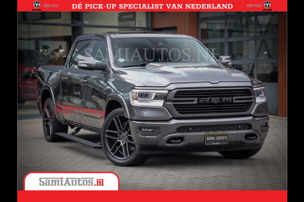 Dodge Ram 1500 SPORT | BOM VOL | 402PK HEMI 5,7 V8 | LUCHTVERING | BED SLIDE | PANO | ADAPTIVE CRUISE | 360 CAMERA | EN VEEL MEER | DUBBELE CABINE | 5 PERSOONS | LAGE KM STAND | GRANITE |