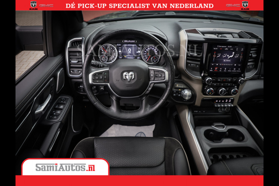 Dodge Ram 1500 SPORT | BOM VOL | 402PK HEMI 5,7 V8 | LUCHTVERING | BED SLIDE | PANO | ADAPTIVE CRUISE | 360 CAMERA | EN VEEL MEER | DUBBELE CABINE | 5 PERSOONS | LAGE KM STAND | GRANITE |