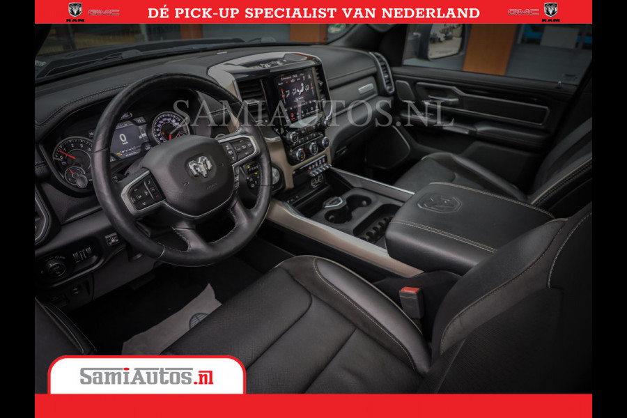 Dodge Ram 1500 SPORT | BOM VOL | 402PK HEMI 5,7 V8 | LUCHTVERING | BED SLIDE | PANO | ADAPTIVE CRUISE | 360 CAMERA | EN VEEL MEER | DUBBELE CABINE | 5 PERSOONS | LAGE KM STAND | GRANITE |