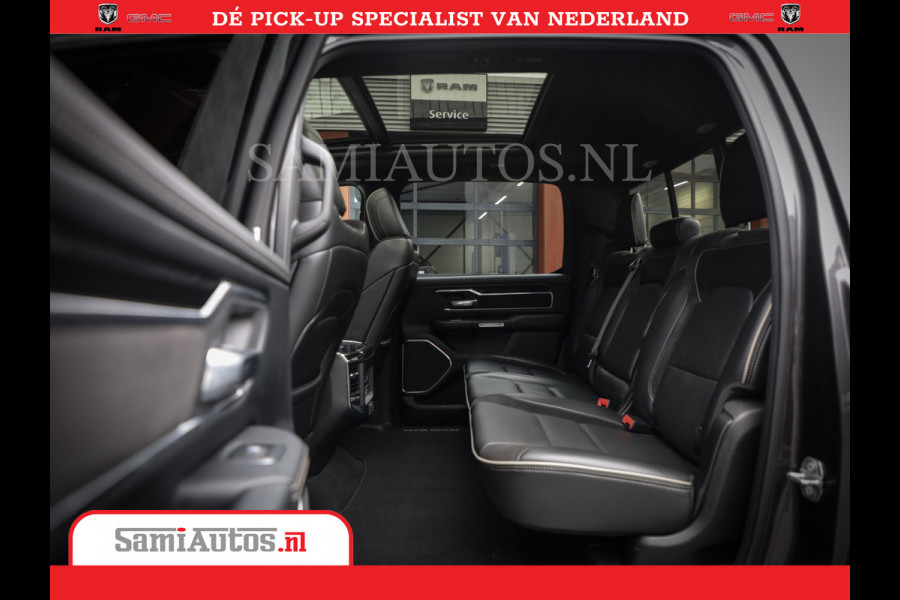 Dodge Ram 1500 SPORT | BOM VOL | 402PK HEMI 5,7 V8 | LUCHTVERING | BED SLIDE | PANO | ADAPTIVE CRUISE | 360 CAMERA | EN VEEL MEER | DUBBELE CABINE | 5 PERSOONS | LAGE KM STAND | GRANITE |