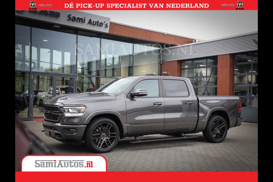 Dodge Ram 1500 SPORT | BOM VOL | 402PK HEMI 5,7 V8 | LUCHTVERING | BED SLIDE | PANO | ADAPTIVE CRUISE | 360 CAMERA | EN VEEL MEER | DUBBELE CABINE | 5 PERSOONS | LAGE KM STAND | GRANITE |