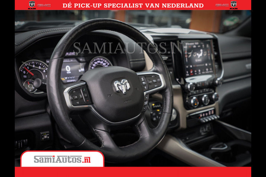 Dodge Ram 1500 SPORT | BOM VOL | 402PK HEMI 5,7 V8 | LUCHTVERING | BED SLIDE | PANO | ADAPTIVE CRUISE | 360 CAMERA | EN VEEL MEER | DUBBELE CABINE | 5 PERSOONS | LAGE KM STAND | GRANITE |