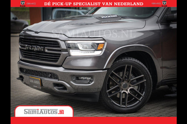 Dodge Ram 1500 SPORT | BOM VOL | 402PK HEMI 5,7 V8 | LUCHTVERING | BED SLIDE | PANO | ADAPTIVE CRUISE | 360 CAMERA | EN VEEL MEER | DUBBELE CABINE | 5 PERSOONS | LAGE KM STAND | GRANITE |