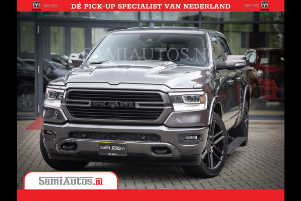 Dodge Ram 1500 SPORT | BOM VOL | 402PK HEMI 5,7 V8 | LUCHTVERING | BED SLIDE | PANO | ADAPTIVE CRUISE | 360 CAMERA | EN VEEL MEER | DUBBELE CABINE | 5 PERSOONS | LAGE KM STAND | GRANITE |