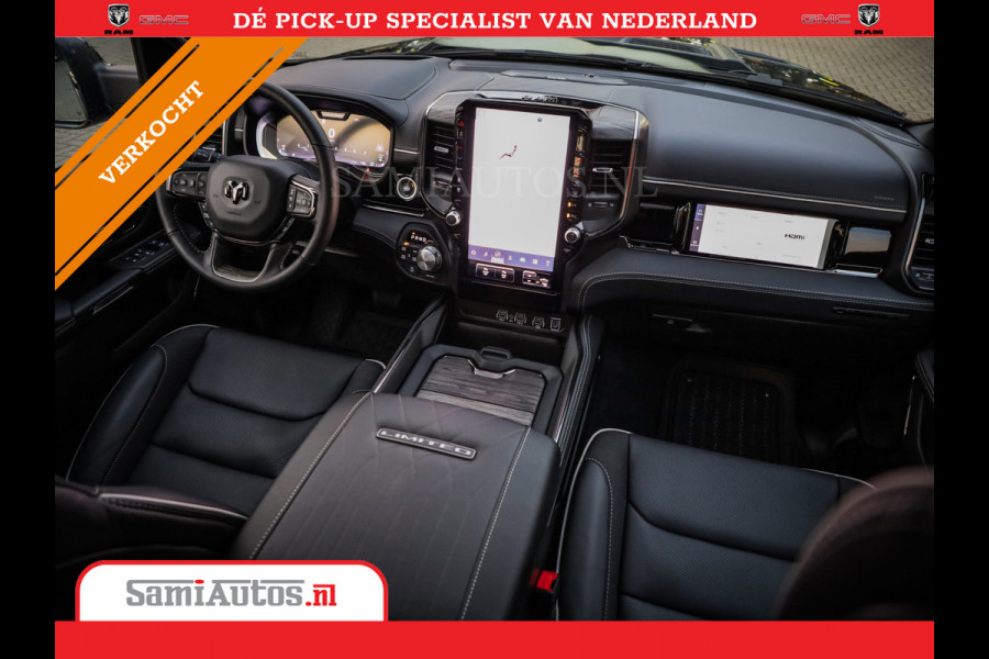 Dodge Ram 1500 LIMITED NIGHT H.O 540PK 706 Nm | XB9 | MASSAGE | BOM VOL | PW7 WHITE | CREW CAB | DUBBELE CABINE | GRIJSKENTEKEN | DE MEEST LUXUEUZE en BEGEERDE Pick-up VOORRAAD NR 2305 - 8549