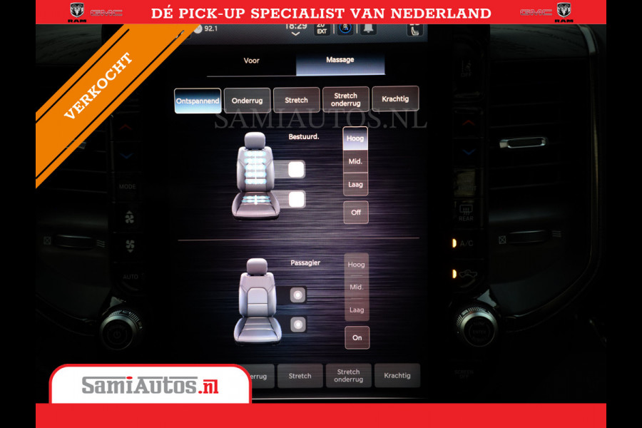 Dodge Ram 1500 LIMITED NIGHT H.O 540PK 706 Nm | XB9 | MASSAGE | BOM VOL | PW7 WHITE | CREW CAB | DUBBELE CABINE | GRIJSKENTEKEN | DE MEEST LUXUEUZE en BEGEERDE Pick-up VOORRAAD NR 2305 - 8549