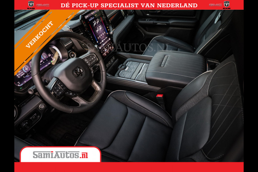 Dodge Ram 1500 LIMITED NIGHT H.O 540PK 706 Nm | XB9 | MASSAGE | BOM VOL | PW7 WHITE | CREW CAB | DUBBELE CABINE | GRIJSKENTEKEN | DE MEEST LUXUEUZE en BEGEERDE Pick-up VOORRAAD NR 2305 - 8549