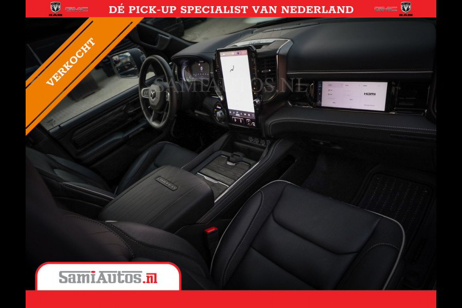 Dodge Ram 1500 LIMITED NIGHT H.O 540PK 706 Nm | XB9 | MASSAGE | BOM VOL | PW7 WHITE | CREW CAB | DUBBELE CABINE | GRIJSKENTEKEN | DE MEEST LUXUEUZE en BEGEERDE Pick-up VOORRAAD NR 2305 - 8549