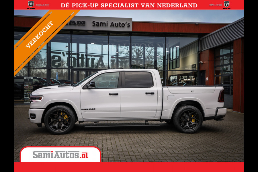 Dodge Ram 1500 LIMITED NIGHT H.O 540PK 706 Nm | XB9 | MASSAGE | BOM VOL | PW7 WHITE | CREW CAB | DUBBELE CABINE | GRIJSKENTEKEN | DE MEEST LUXUEUZE en BEGEERDE Pick-up VOORRAAD NR 2305 - 8549