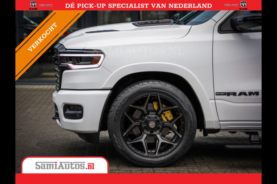 Dodge Ram 1500 LIMITED NIGHT H.O 540PK 706 Nm | XB9 | MASSAGE | BOM VOL | PW7 WHITE | CREW CAB | DUBBELE CABINE | GRIJSKENTEKEN | DE MEEST LUXUEUZE en BEGEERDE Pick-up VOORRAAD NR 2305 - 8549