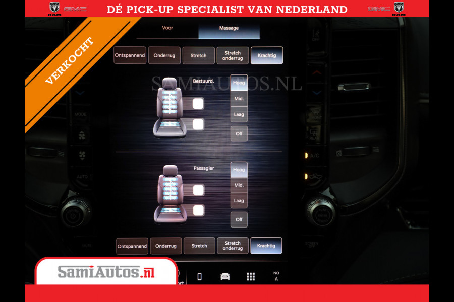 Dodge Ram 1500 LIMITED NIGHT H.O 540PK 706 Nm | XB9 | MASSAGE | BOM VOL | PW7 WHITE | CREW CAB | DUBBELE CABINE | GRIJSKENTEKEN | DE MEEST LUXUEUZE en BEGEERDE Pick-up VOORRAAD NR 2305 - 8549
