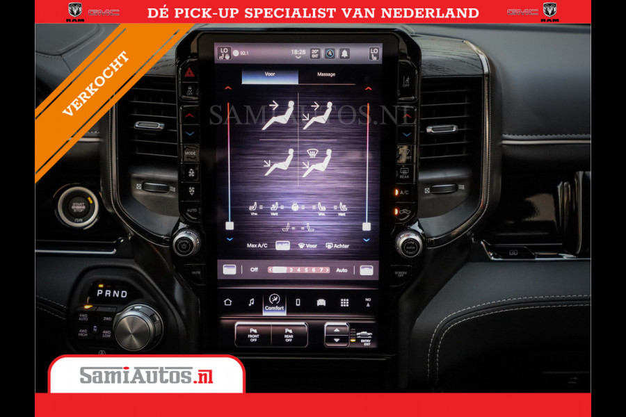 Dodge Ram 1500 LIMITED NIGHT H.O 540PK 706 Nm | XB9 | MASSAGE | BOM VOL | PW7 WHITE | CREW CAB | DUBBELE CABINE | GRIJSKENTEKEN | DE MEEST LUXUEUZE en BEGEERDE Pick-up VOORRAAD NR 2305 - 8549