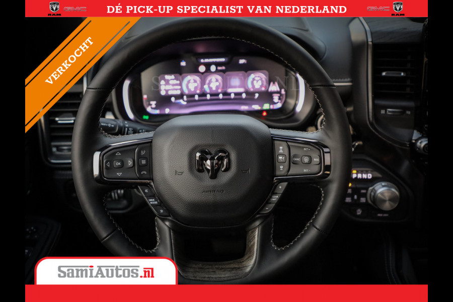 Dodge Ram 1500 LIMITED NIGHT H.O 540PK 706 Nm | XB9 | MASSAGE | BOM VOL | PW7 WHITE | CREW CAB | DUBBELE CABINE | GRIJSKENTEKEN | DE MEEST LUXUEUZE en BEGEERDE Pick-up VOORRAAD NR 2305 - 8549