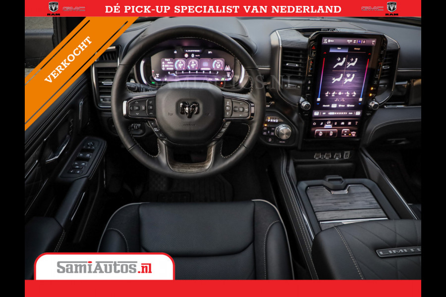 Dodge Ram 1500 LIMITED NIGHT H.O 540PK 706 Nm | XB9 | MASSAGE | BOM VOL | PW7 WHITE | CREW CAB | DUBBELE CABINE | GRIJSKENTEKEN | DE MEEST LUXUEUZE en BEGEERDE Pick-up VOORRAAD NR 2305 - 8549