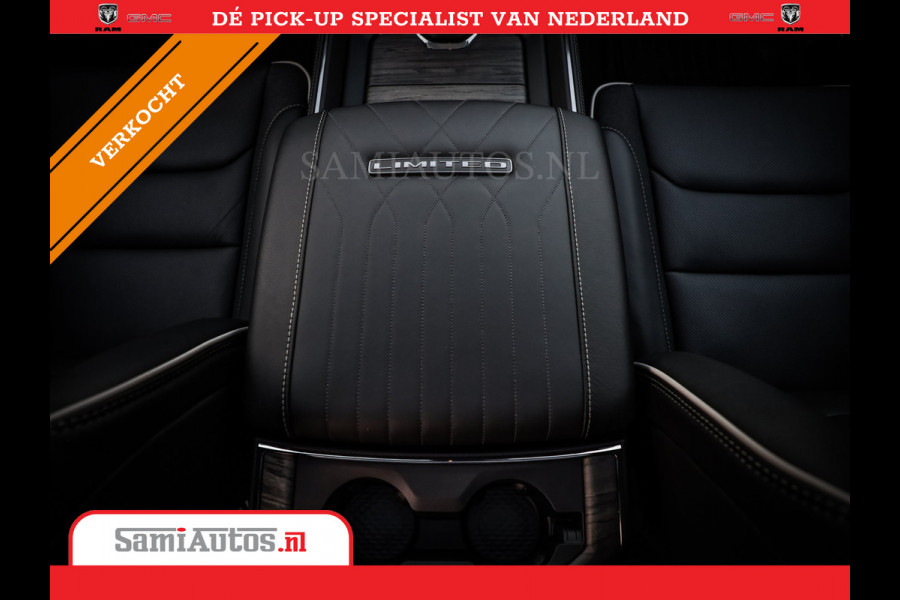Dodge Ram 1500 LIMITED NIGHT H.O 540PK 706 Nm | XB9 | MASSAGE | BOM VOL | PW7 WHITE | CREW CAB | DUBBELE CABINE | GRIJSKENTEKEN | DE MEEST LUXUEUZE en BEGEERDE Pick-up VOORRAAD NR 2305 - 8549