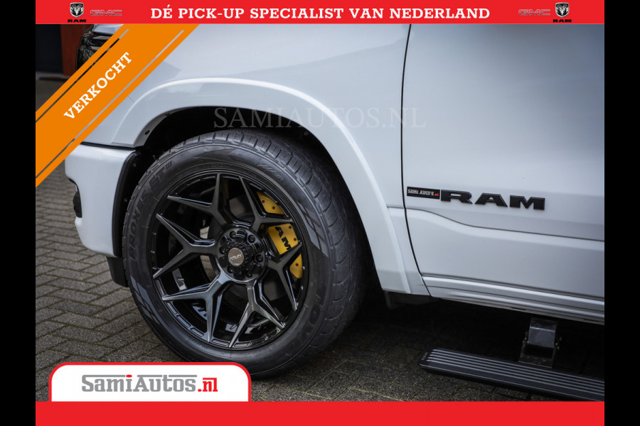 Dodge Ram 1500 LIMITED NIGHT H.O 540PK 706 Nm | XB9 | MASSAGE | BOM VOL | PW7 WHITE | CREW CAB | DUBBELE CABINE | GRIJSKENTEKEN | DE MEEST LUXUEUZE en BEGEERDE Pick-up VOORRAAD NR 2305 - 8549