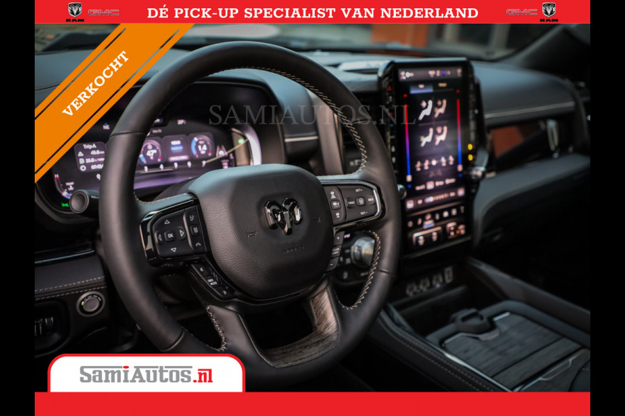 Dodge Ram 1500 LIMITED NIGHT H.O 540PK 706 Nm | XB9 | MASSAGE | BOM VOL | PW7 WHITE | CREW CAB | DUBBELE CABINE | GRIJSKENTEKEN | DE MEEST LUXUEUZE en BEGEERDE Pick-up VOORRAAD NR 2305 - 8549