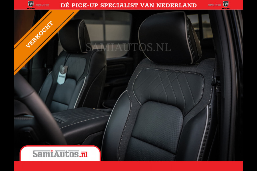 Dodge Ram 1500 LIMITED NIGHT H.O 540PK 706 Nm | XB9 | MASSAGE | BOM VOL | PW7 WHITE | CREW CAB | DUBBELE CABINE | GRIJSKENTEKEN | DE MEEST LUXUEUZE en BEGEERDE Pick-up VOORRAAD NR 2305 - 8549