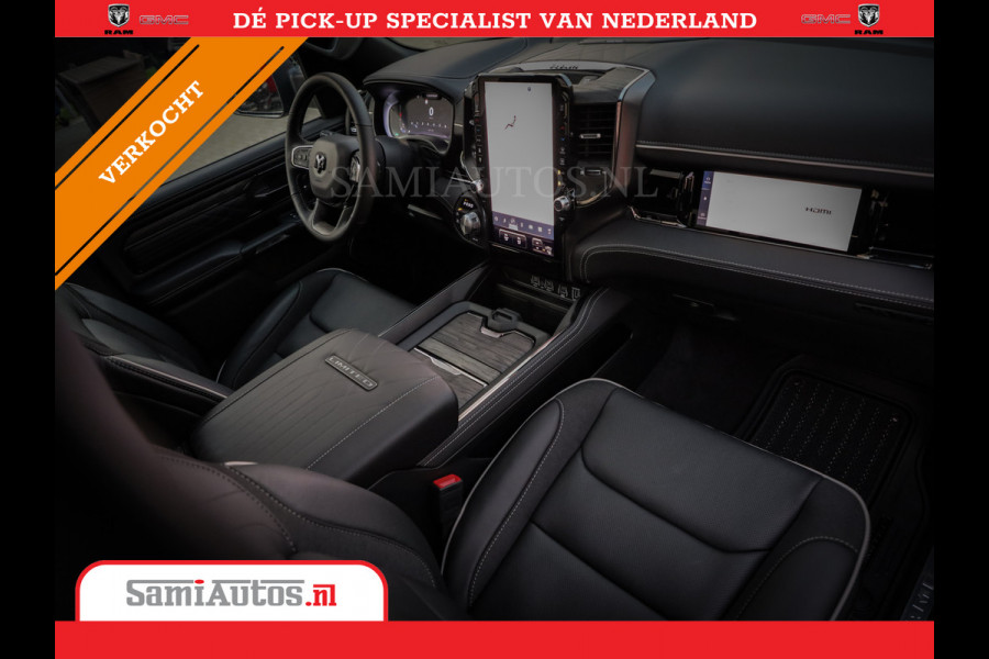 Dodge Ram 1500 LIMITED NIGHT H.O 540PK 706 Nm | XB9 | MASSAGE | BOM VOL | PW7 WHITE | CREW CAB | DUBBELE CABINE | GRIJSKENTEKEN | DE MEEST LUXUEUZE en BEGEERDE Pick-up VOORRAAD NR 2305 - 8549