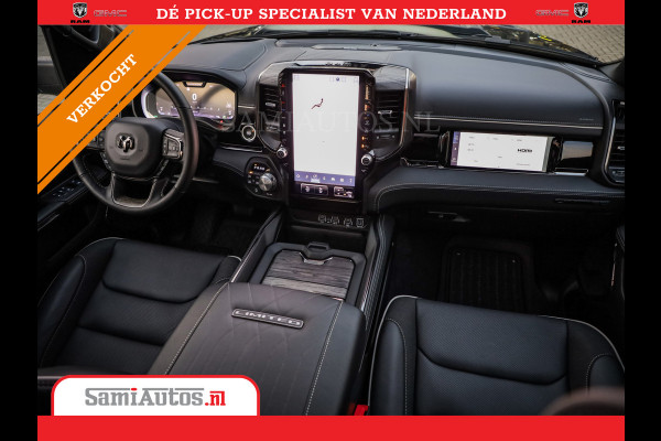 Dodge Ram 1500 LIMITED NIGHT H.O 540PK 706 Nm | XB9 | MASSAGE | BOM VOL | PW7 WHITE | CREW CAB | DUBBELE CABINE | GRIJSKENTEKEN | DE MEEST LUXUEUZE en BEGEERDE Pick-up VOORRAAD NR 2305 - 8549