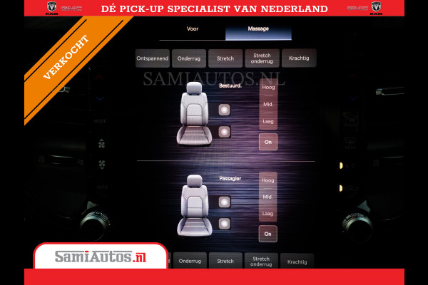 Dodge Ram 1500 LIMITED NIGHT H.O 540PK 706 Nm | XB9 | MASSAGE | BOM VOL | PW7 WHITE | CREW CAB | DUBBELE CABINE | GRIJSKENTEKEN | DE MEEST LUXUEUZE en BEGEERDE Pick-up VOORRAAD NR 2305 - 8549