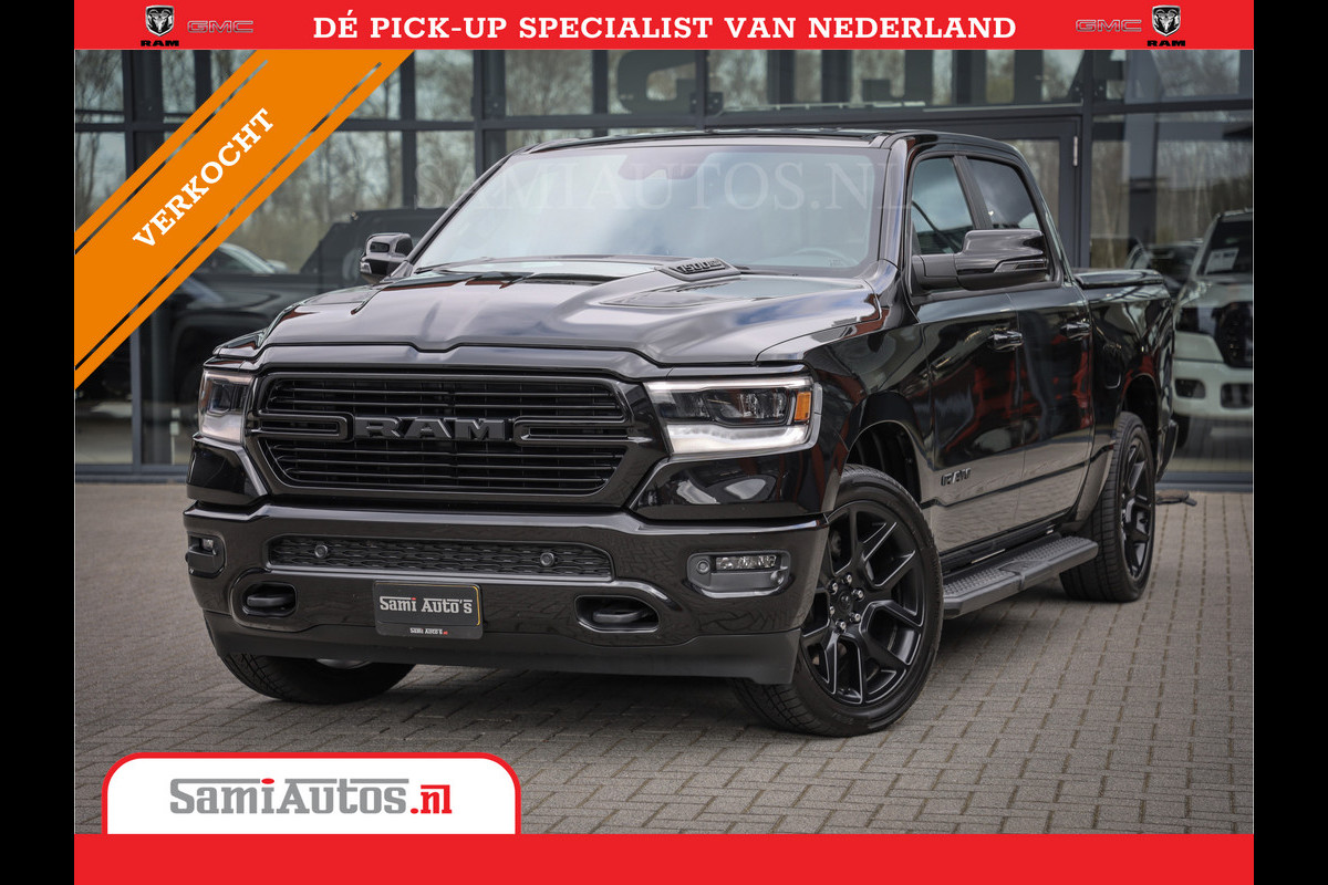 Dodge Ram 1500 LARAMIE SPORT 4X4 5.7 V8 | PRINS LPG | CAMERA | APPLE CARPLAY | 3500KG | 22INCH NIGHT | FULL LED | CRUISE | MEMORY SEATS | LEDER | DUBBELE CABINE | CREWCAB Dodge Ram 1500 LARAMIE SPORT 4X4 5.7 V8 | PRINS LPG | CAMERA | APPLE CARPLAY | 3500KG | 22INCH NIGHT | FULL LED | CRUISE | MEMORY SEATS | LEDER | DUBBELE CABINE | CREWCAB