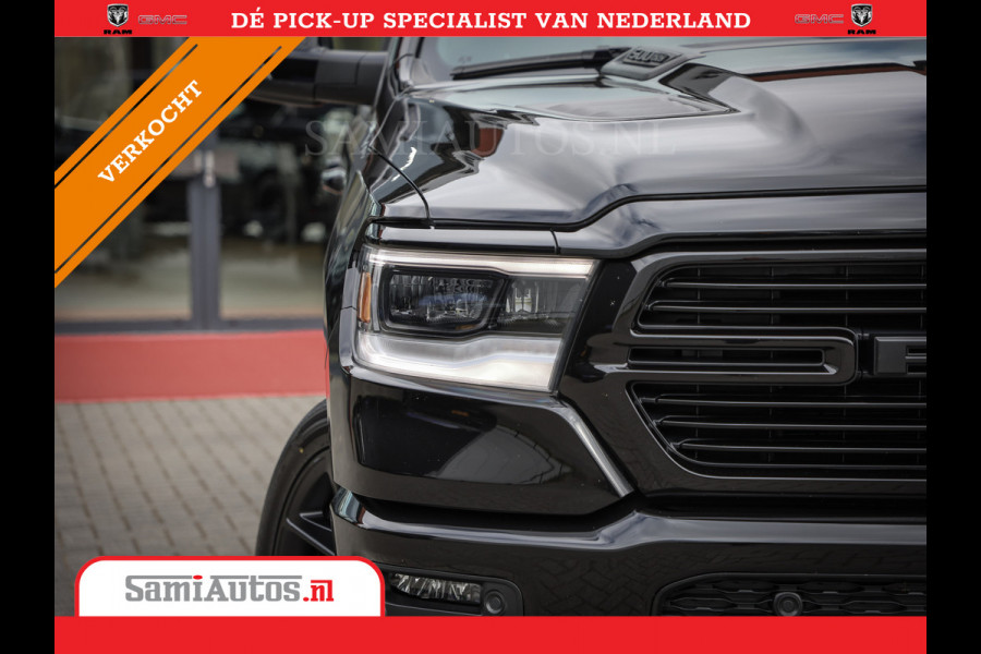 Dodge Ram 1500 LARAMIE SPORT 4X4 5.7 V8 | PRINS LPG | CAMERA | APPLE CARPLAY | 3500KG | 22INCH NIGHT | FULL LED | CRUISE | MEMORY SEATS | LEDER | DUBBELE CABINE | CREWCAB
