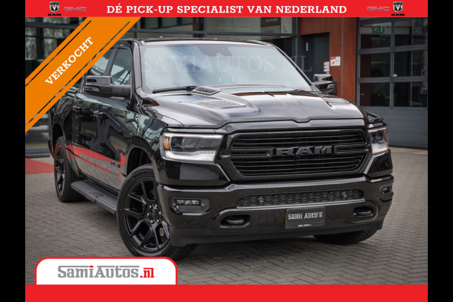 Dodge Ram 1500 LARAMIE SPORT 4X4 5.7 V8 | PRINS LPG | CAMERA | APPLE CARPLAY | 3500KG | 22INCH NIGHT | FULL LED | CRUISE | MEMORY SEATS | LEDER | DUBBELE CABINE | CREWCAB