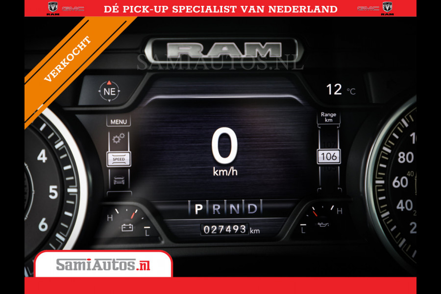 Dodge Ram 1500 LARAMIE SPORT 4X4 5.7 V8 | PRINS LPG | CAMERA | APPLE CARPLAY | 3500KG | 22INCH NIGHT | FULL LED | CRUISE | MEMORY SEATS | LEDER | DUBBELE CABINE | CREWCAB