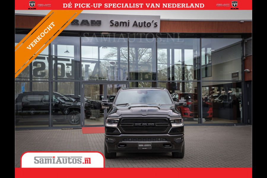 Dodge Ram 1500 LARAMIE SPORT 4X4 5.7 V8 | PRINS LPG | CAMERA | APPLE CARPLAY | 3500KG | 22INCH NIGHT | FULL LED | CRUISE | MEMORY SEATS | LEDER | DUBBELE CABINE | CREWCAB