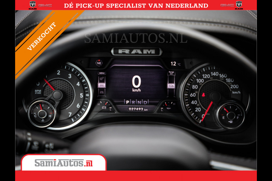 Dodge Ram 1500 LARAMIE SPORT 4X4 5.7 V8 | PRINS LPG | CAMERA | APPLE CARPLAY | 3500KG | 22INCH NIGHT | FULL LED | CRUISE | MEMORY SEATS | LEDER | DUBBELE CABINE | CREWCAB