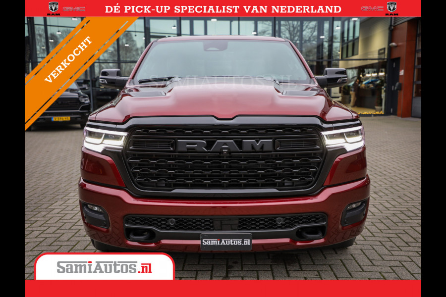Dodge Ram 1500 LIMITED NIGHT 540PK 706 Nm 2025 | HIGH OUTPUT | XB9 | MASSAGE | BOM VOL | CREW CAB | DUBBELE CABINE | GRIJSKENTEKEN | DE MEEST LUXUEUZE en BEGEERDE Pick-up | VOORRAAD NR 2301 - 7424