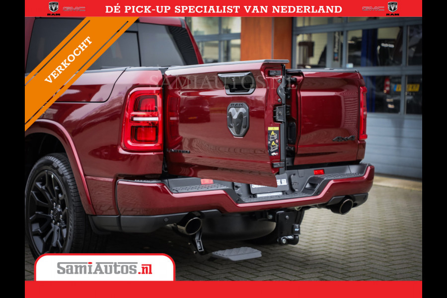 Dodge Ram 1500 LIMITED NIGHT 540PK 706 Nm 2025 | HIGH OUTPUT | XB9 | MASSAGE | BOM VOL | CREW CAB | DUBBELE CABINE | GRIJSKENTEKEN | DE MEEST LUXUEUZE en BEGEERDE Pick-up | VOORRAAD NR 2301 - 7424